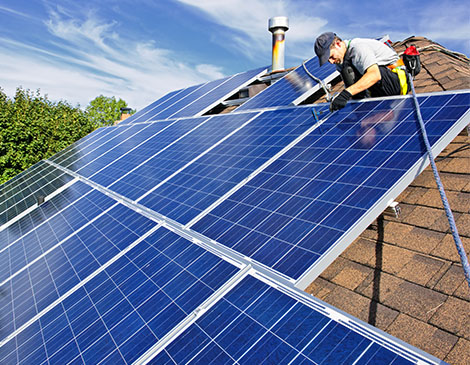 Rooftop Solar Panel Installation